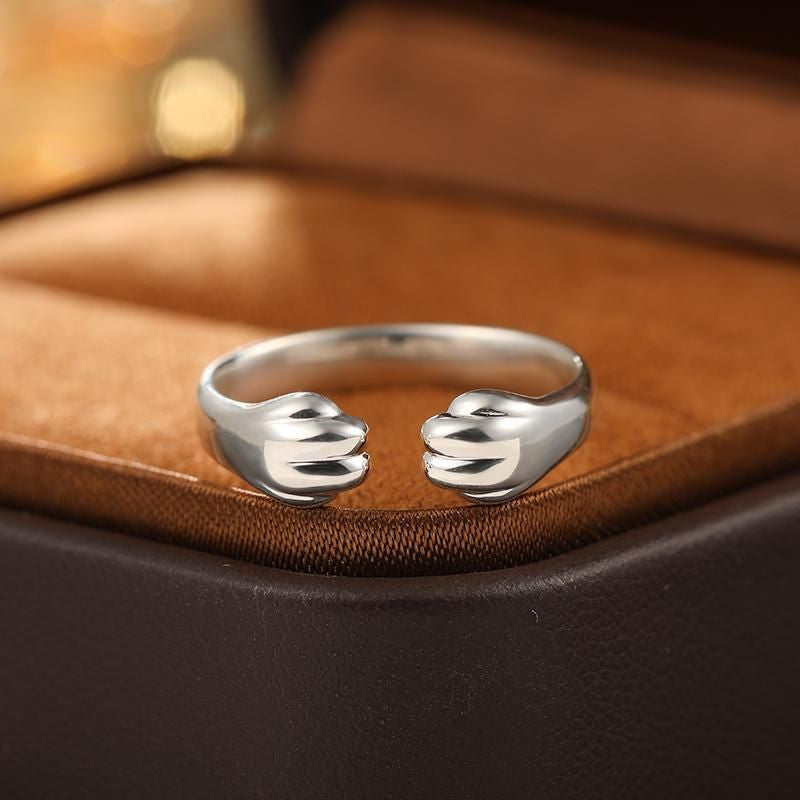 Paw Print Hug Rings Adjustable Sizing