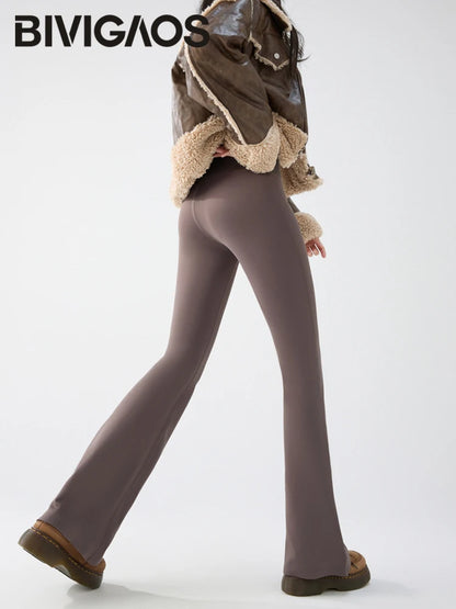 Viral Winter/Autumn Fleece Flared Leggings